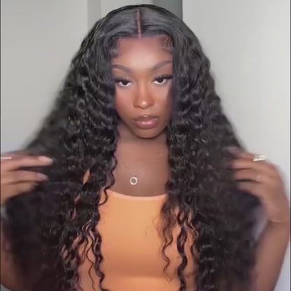 Deep Wave 9x6 Max Part HD Lace Glueless Wigs Human Hair Pre Plucked Wigs Super Sale