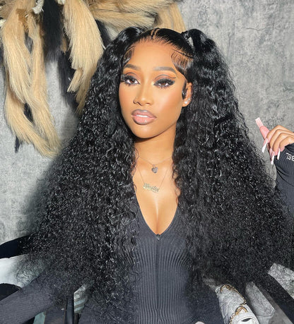 Minice Pre-Everything 13x6 Max Free Section Water Wave Wig Transparent Lace Ear-to-Ear