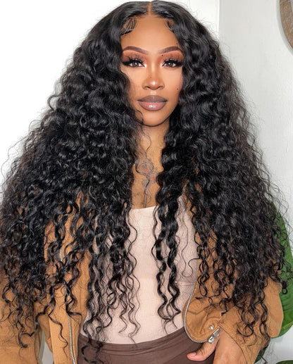 Ready To Go Pre-Cut Lace 6x6 Invisible Knot Glueless Deep Wave Wig